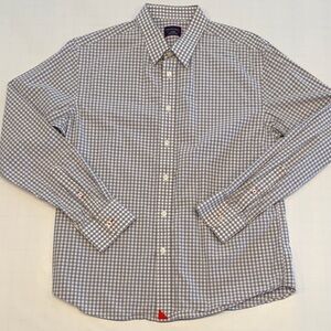 UNTUCKit Men's Gray and White Checkered Shirt